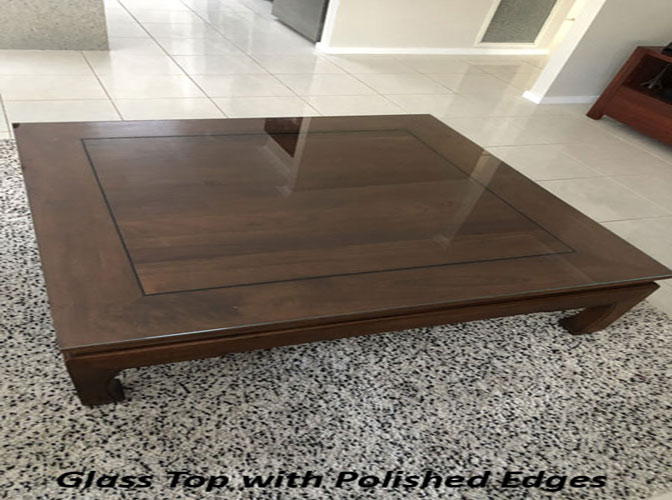 Safety Beach glass table top , delivered and fitted